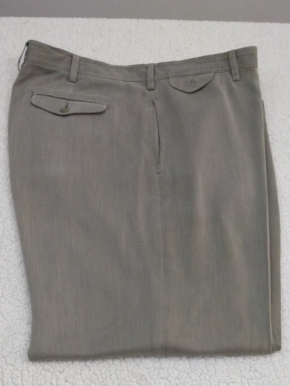 Vintage Nat Nast Silk/Cotton Khaki (Tan) Spring/Summer Pants  40 - 30.5
